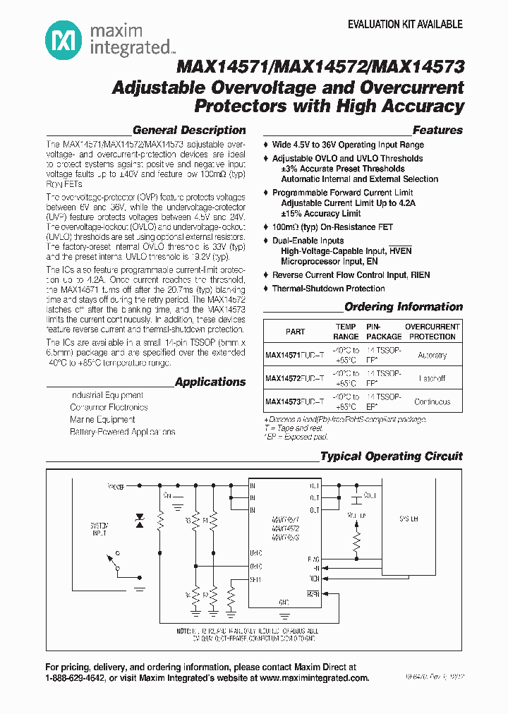MAX14571EUDT_5415905.PDF Datasheet