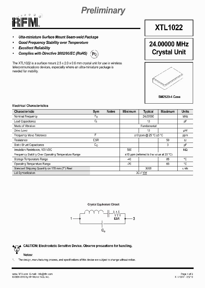 XTL1022_5416491.PDF Datasheet
