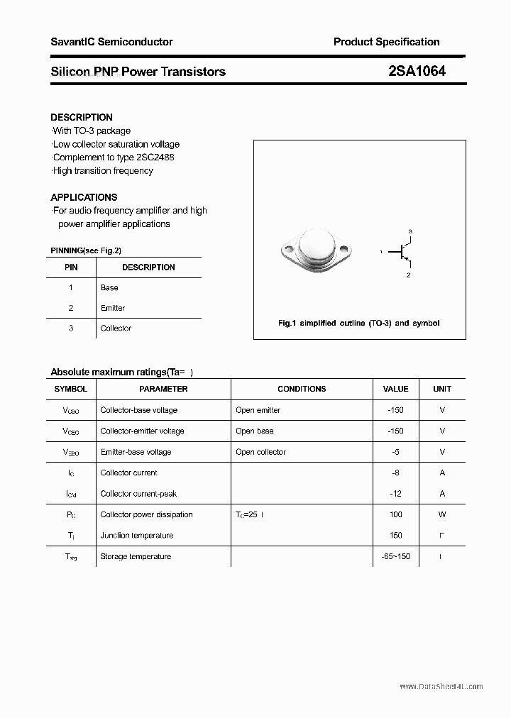 2SA1064_5417799.PDF Datasheet