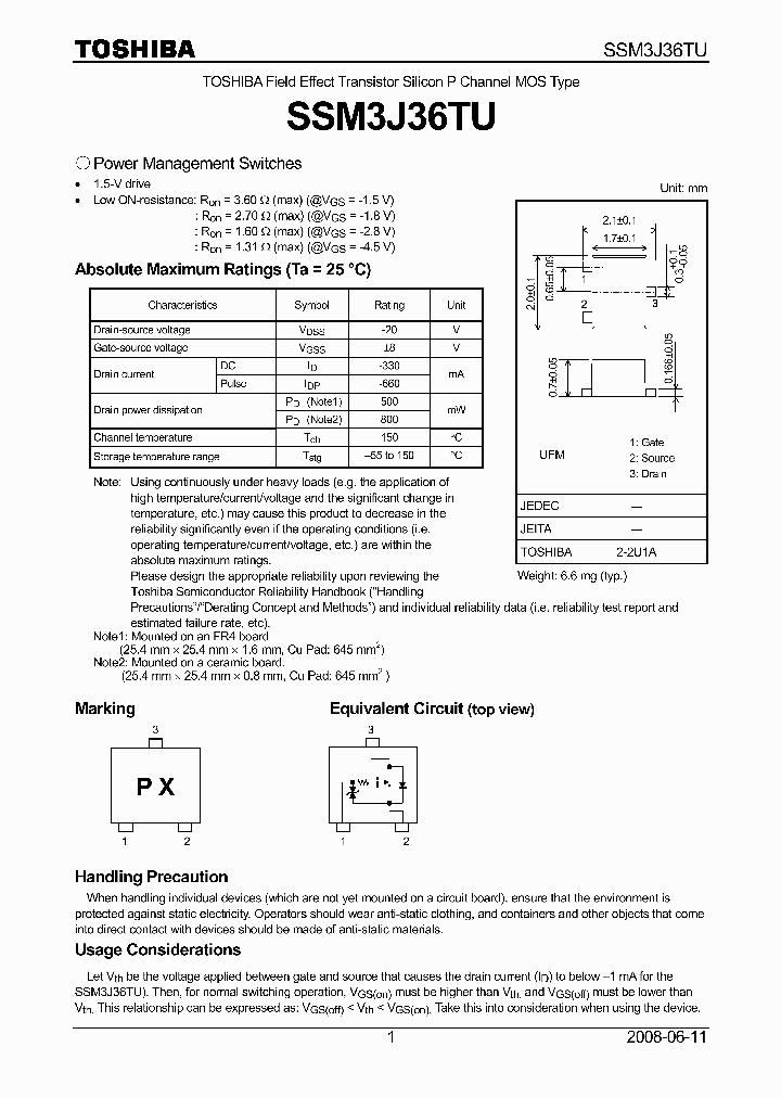 SSM3J36TU_5418219.PDF Datasheet