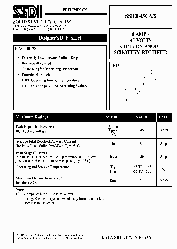 SSR0845CA5_5419271.PDF Datasheet