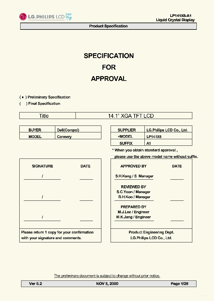 LP141X8-A1_5420241.PDF Datasheet