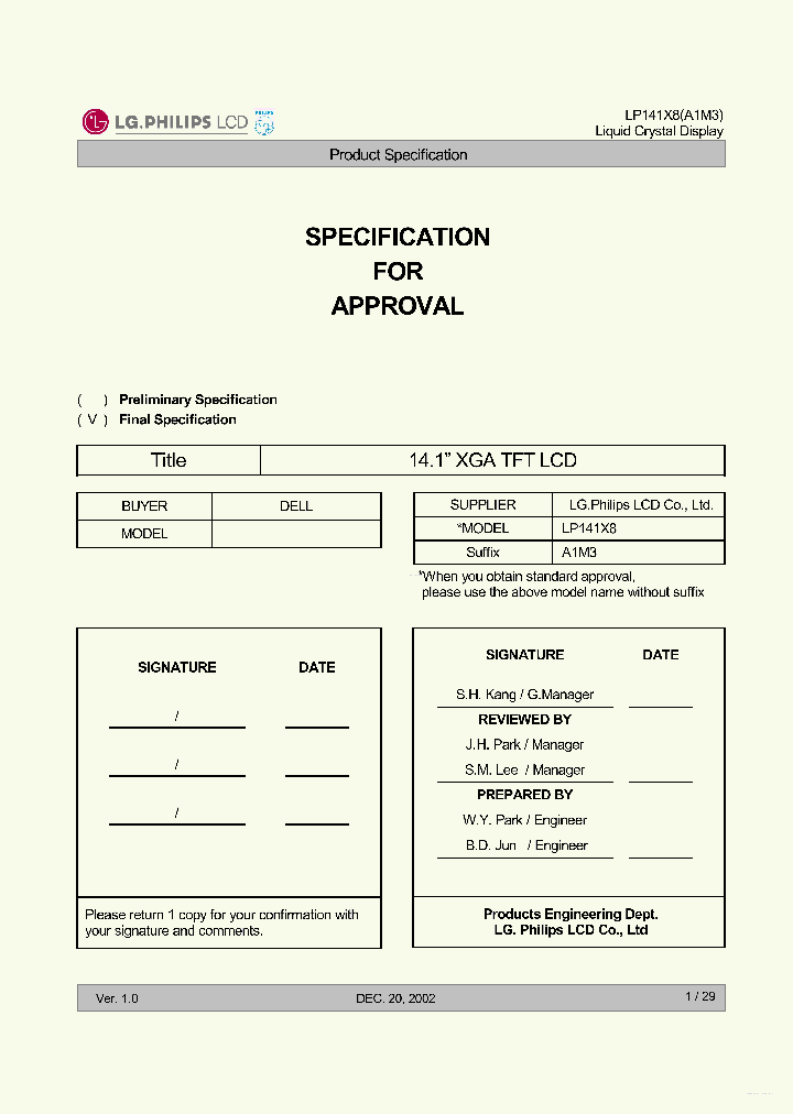 LP141X8-A1M3_5420242.PDF Datasheet