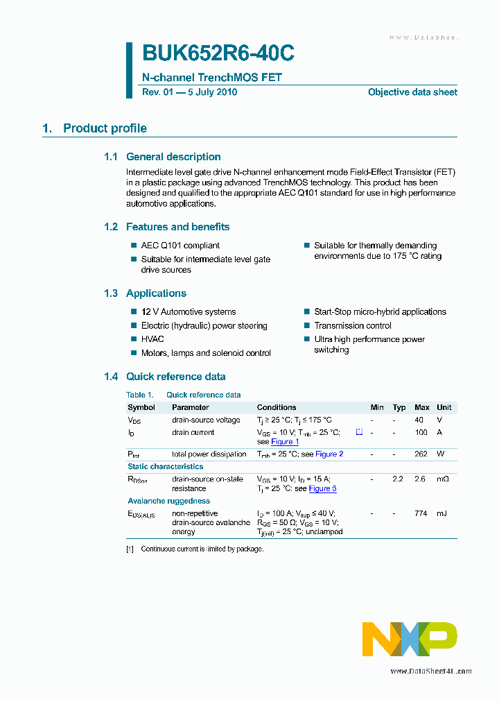 BUK652R6-40C_5420337.PDF Datasheet