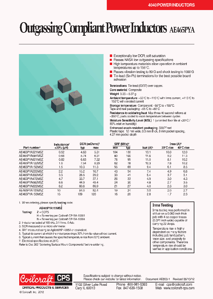 AE465PYA_5421400.PDF Datasheet