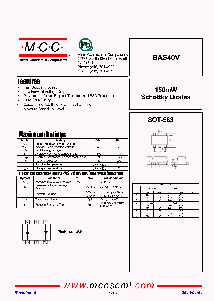 BAS40V_5421942.PDF Datasheet