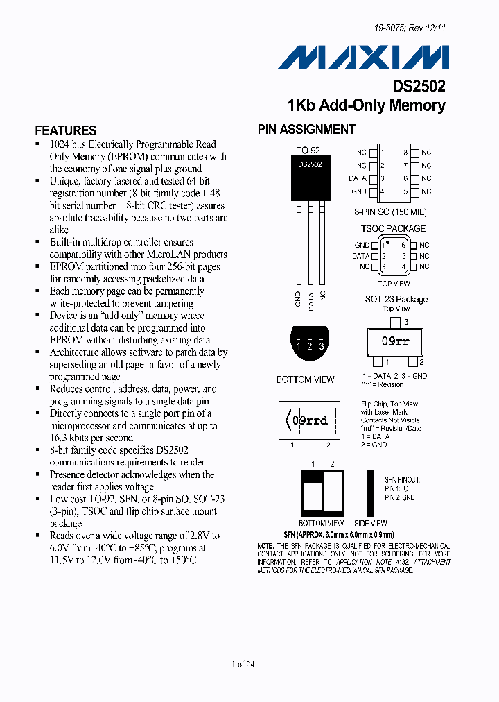 DS2502_5422090.PDF Datasheet