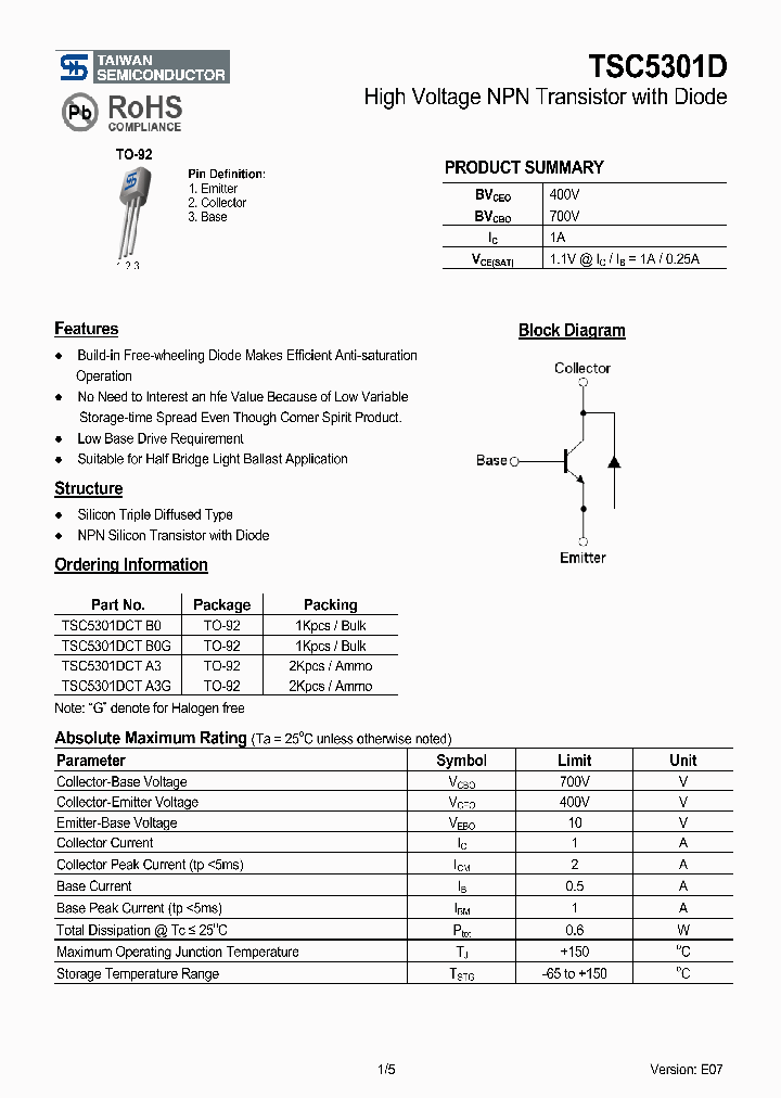 TSC5301DCTA3G_5422511.PDF Datasheet