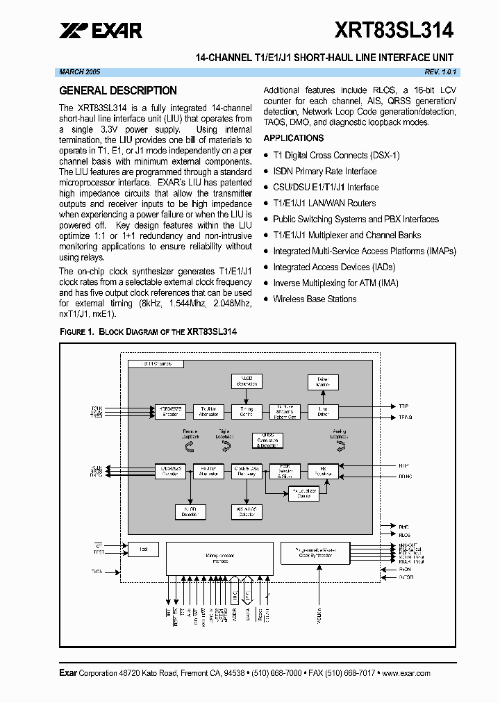 XRT83SL31405_5424756.PDF Datasheet