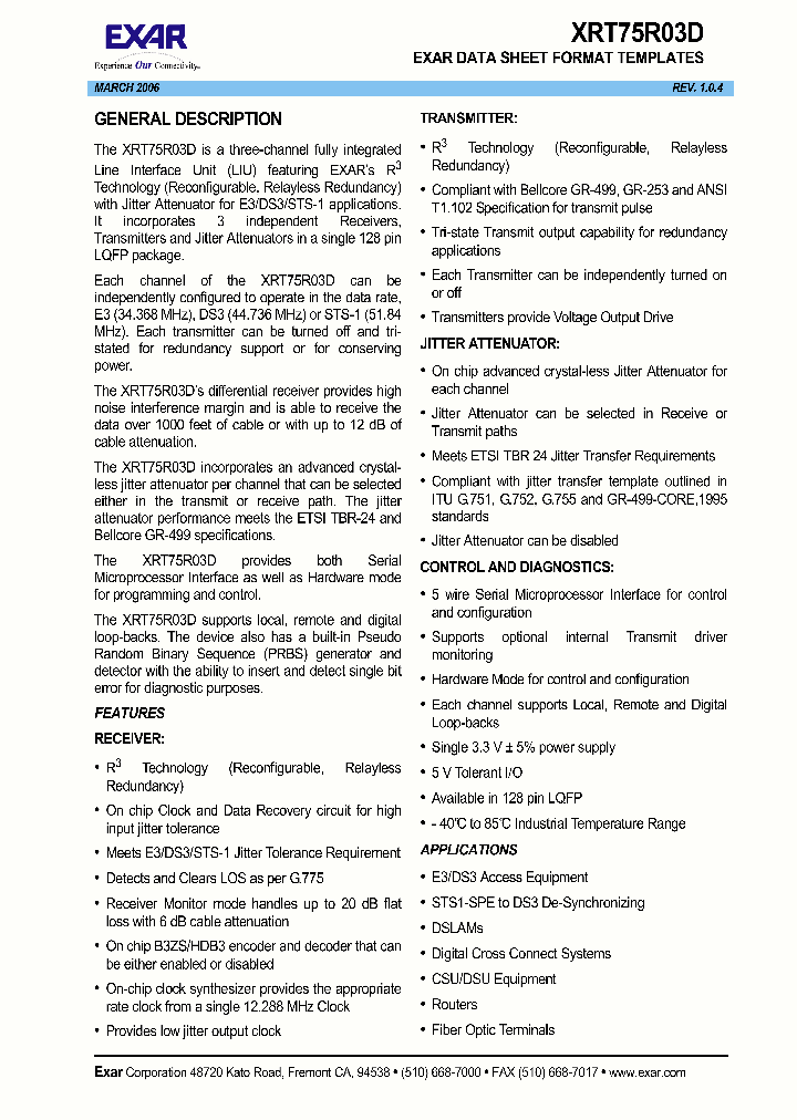 XRT75R03D06_5426693.PDF Datasheet