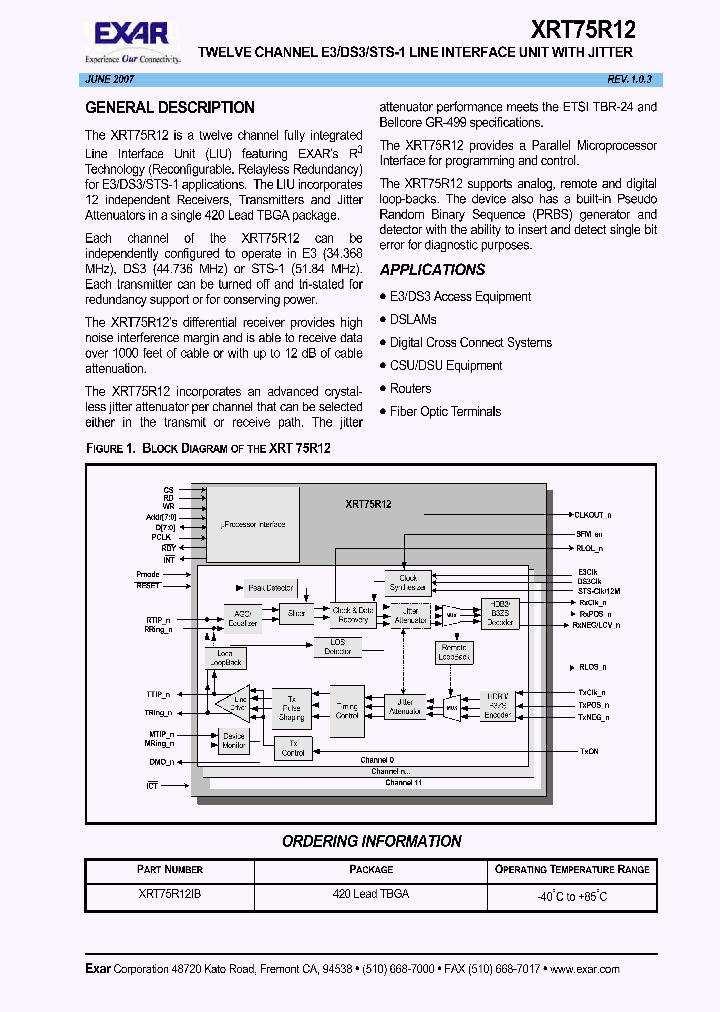 XRT75R1207_5426706.PDF Datasheet