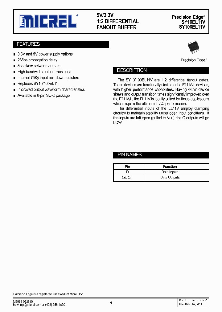 SY10EL11V10_5427393.PDF Datasheet