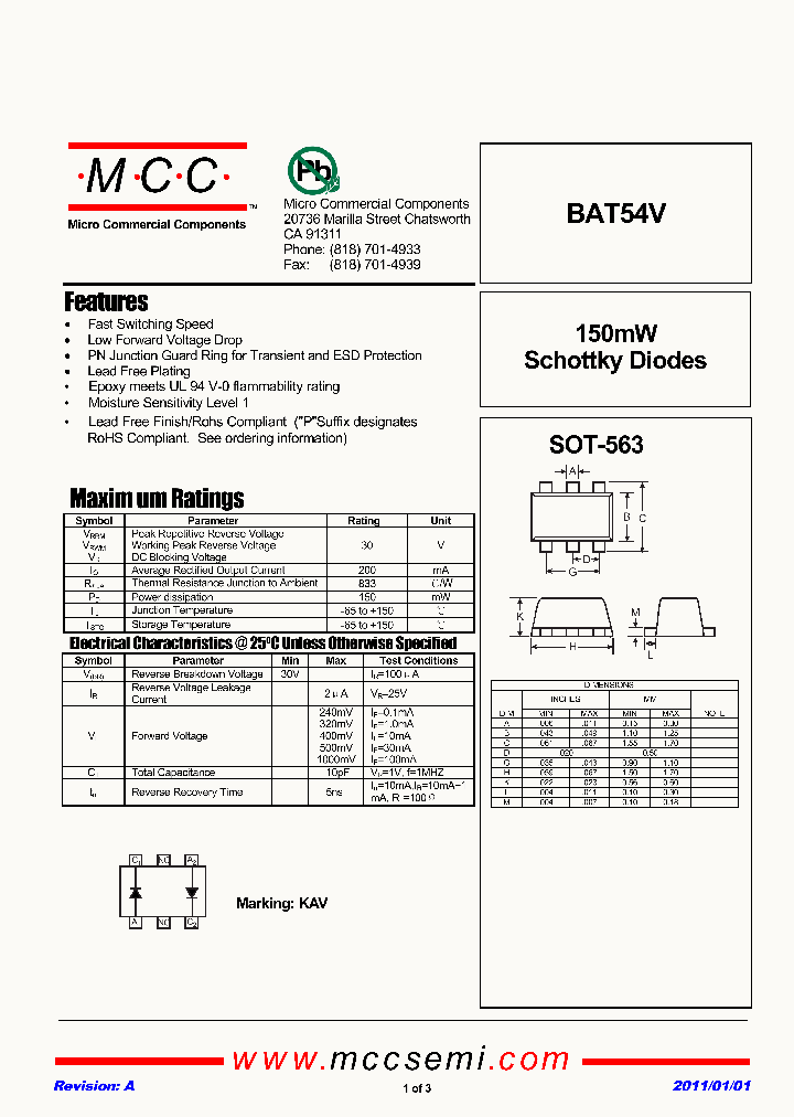 BAT54V_5427925.PDF Datasheet