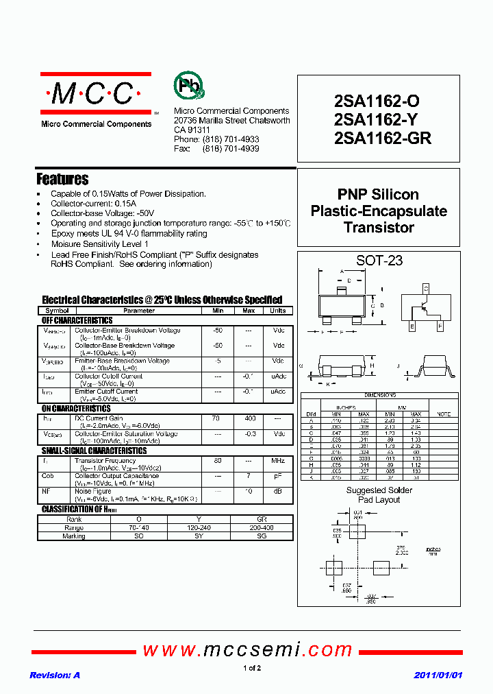 2SA1162-O_5428125.PDF Datasheet
