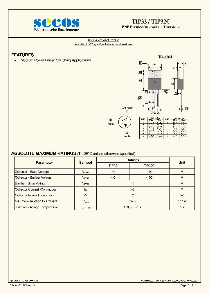 TIP32_5430928.PDF Datasheet