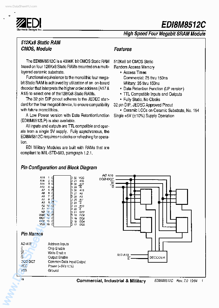 EDI8M8512C_5432595.PDF Datasheet