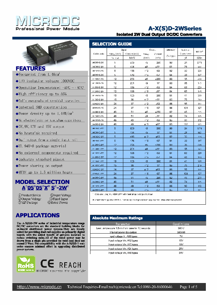 A0505XS-2W_5435268.PDF Datasheet