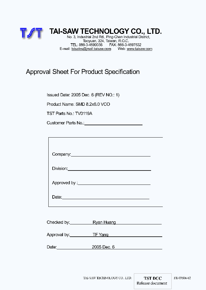 TV0119A_5435250.PDF Datasheet