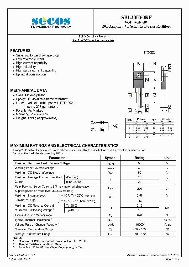 SBL20H60RF_5435889.PDF Datasheet