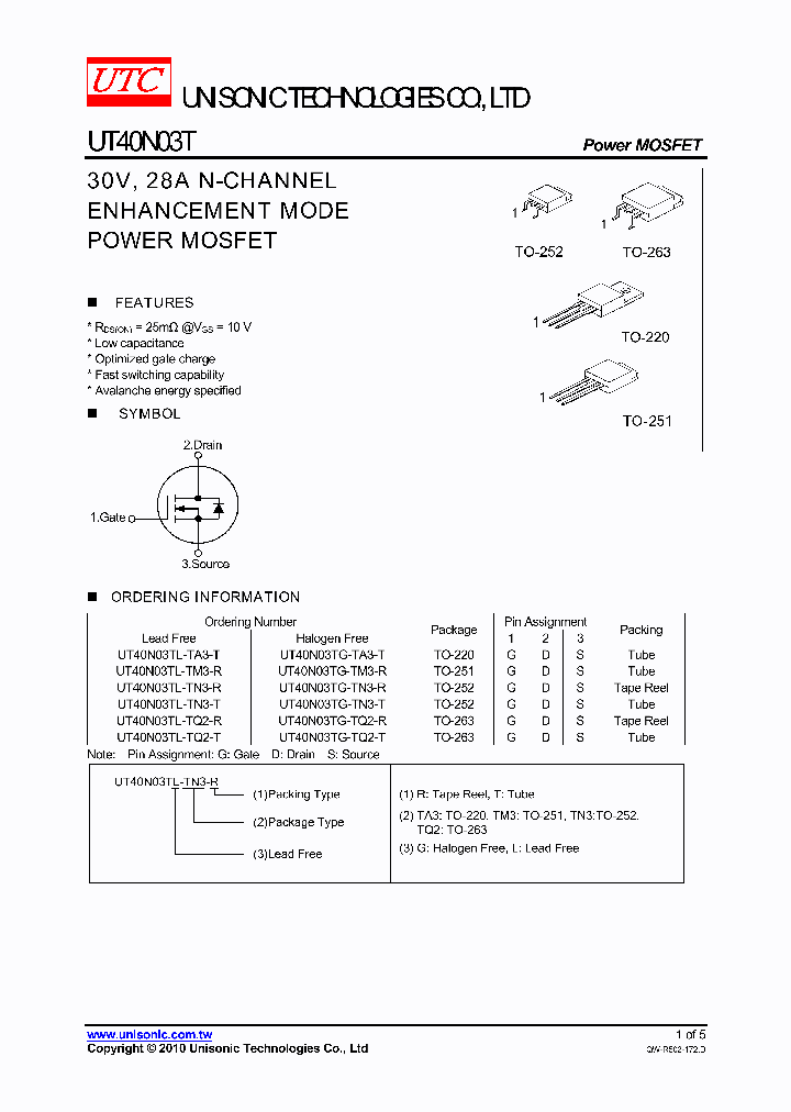 UT40N03TL-TN3-R_5436653.PDF Datasheet