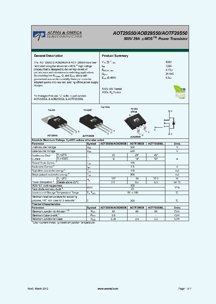 AOT29S50_5441267.PDF Datasheet