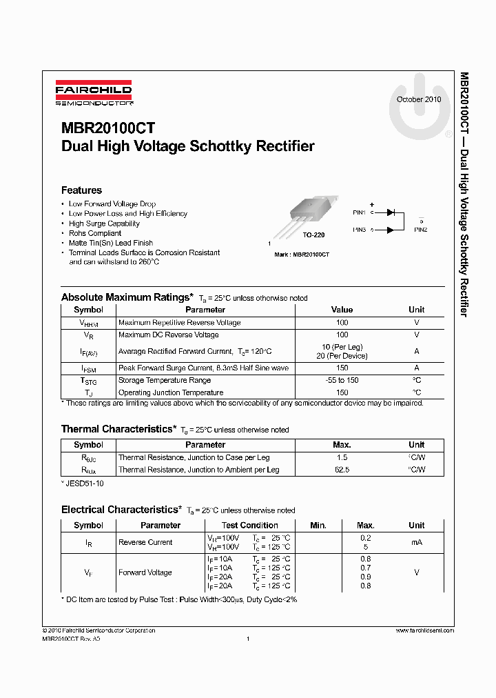 MBR20100CT_5446249.PDF Datasheet