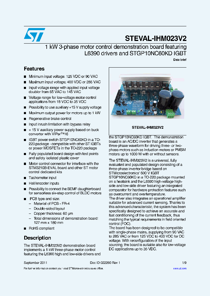 STEVAL-IHM023V2_5450035.PDF Datasheet