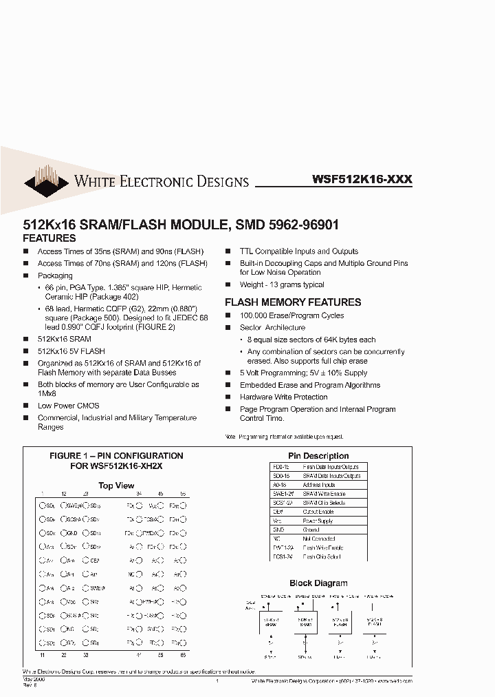 WSF512K16-70H2C_5451356.PDF Datasheet