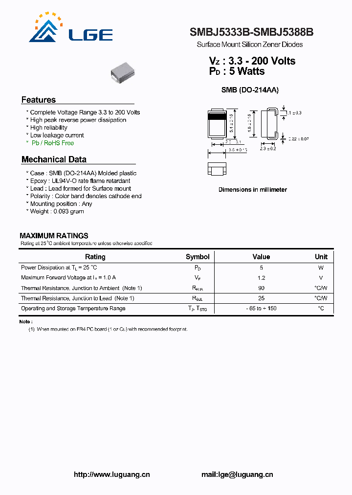 SMBJ5382B_5452505.PDF Datasheet