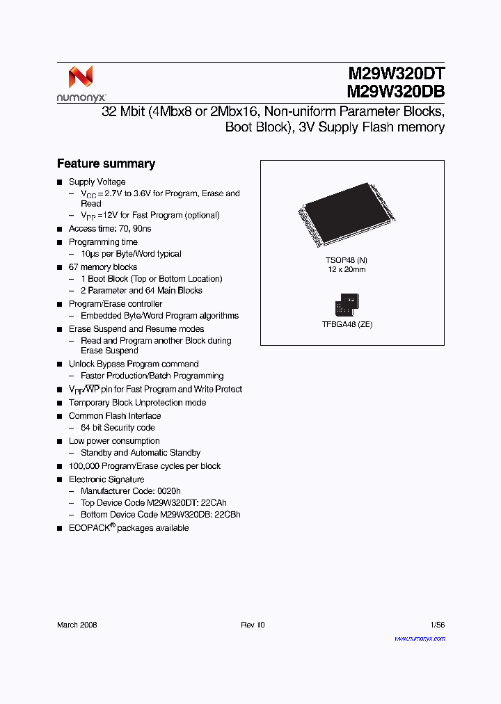 M29W320DB70ZE1F_5452881.PDF Datasheet