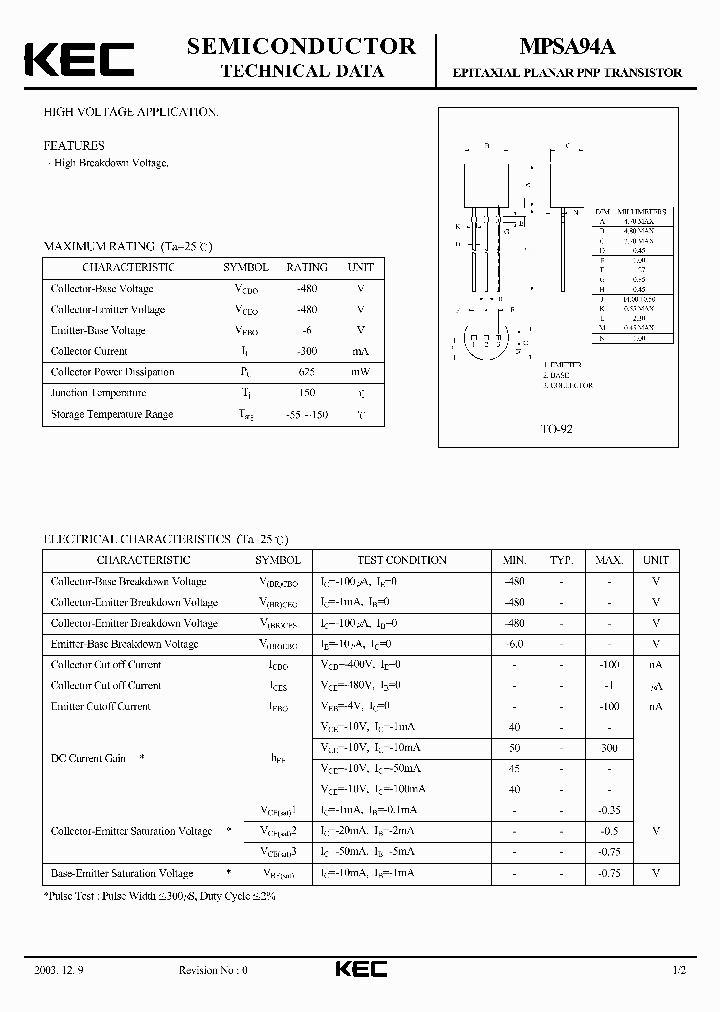MPSA94A_5455554.PDF Datasheet