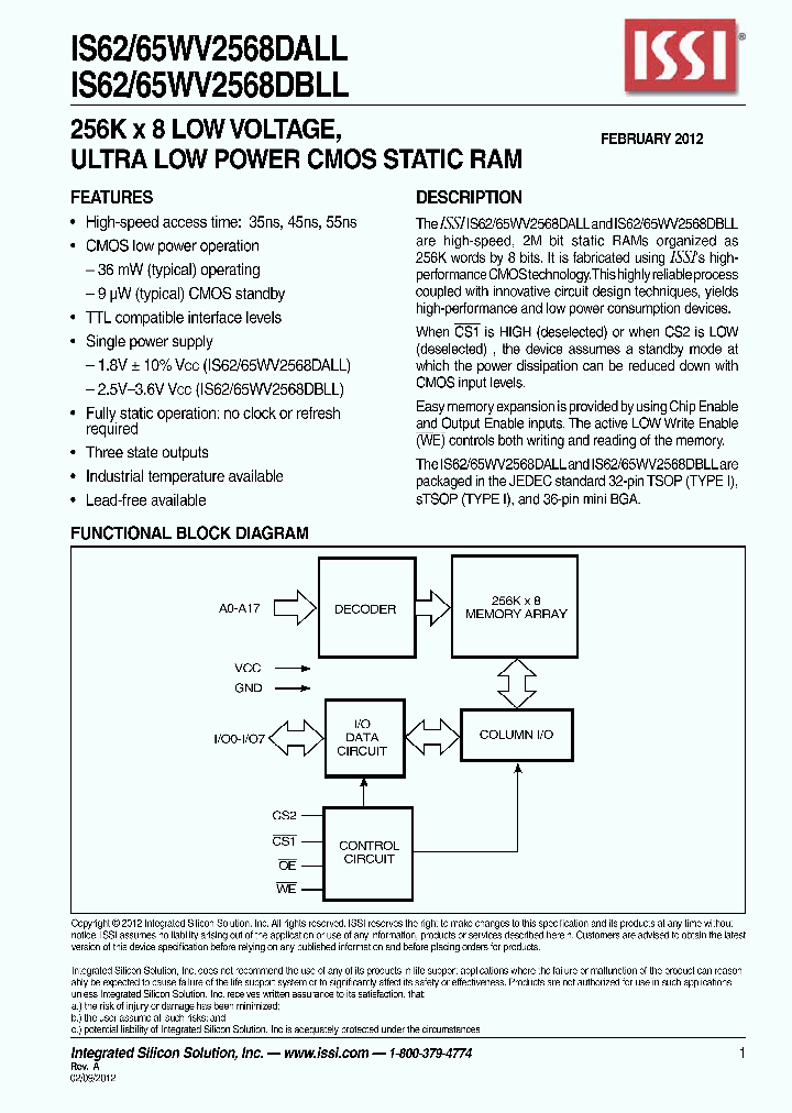 65WV2568DALL_5458935.PDF Datasheet
