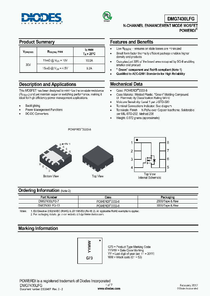DMG7430LFG_5462060.PDF Datasheet