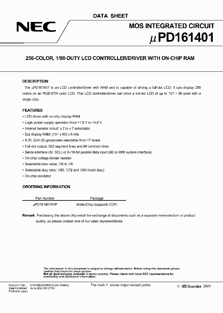 UPD161401P_5464583.PDF Datasheet
