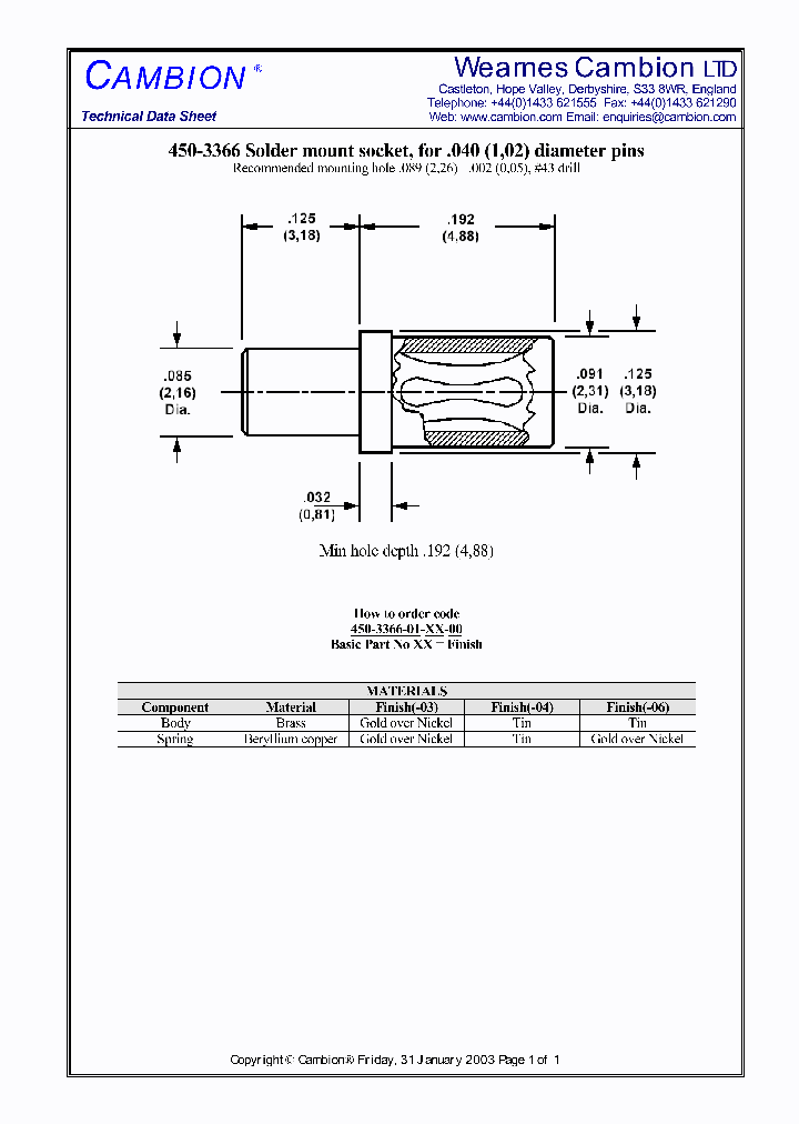 450-3366_5464976.PDF Datasheet