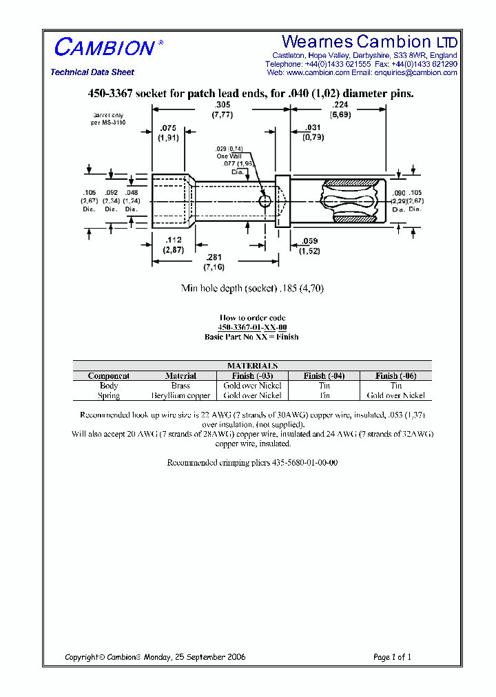450-3367_5464977.PDF Datasheet