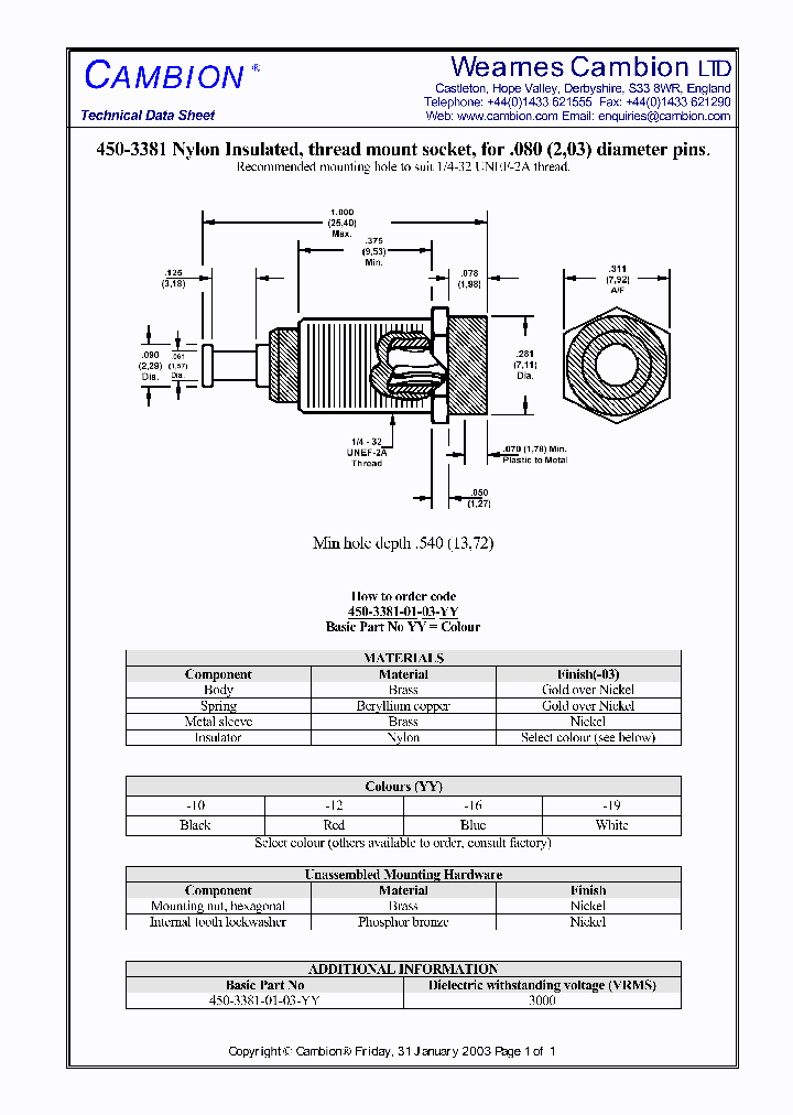 450-3381_5464982.PDF Datasheet