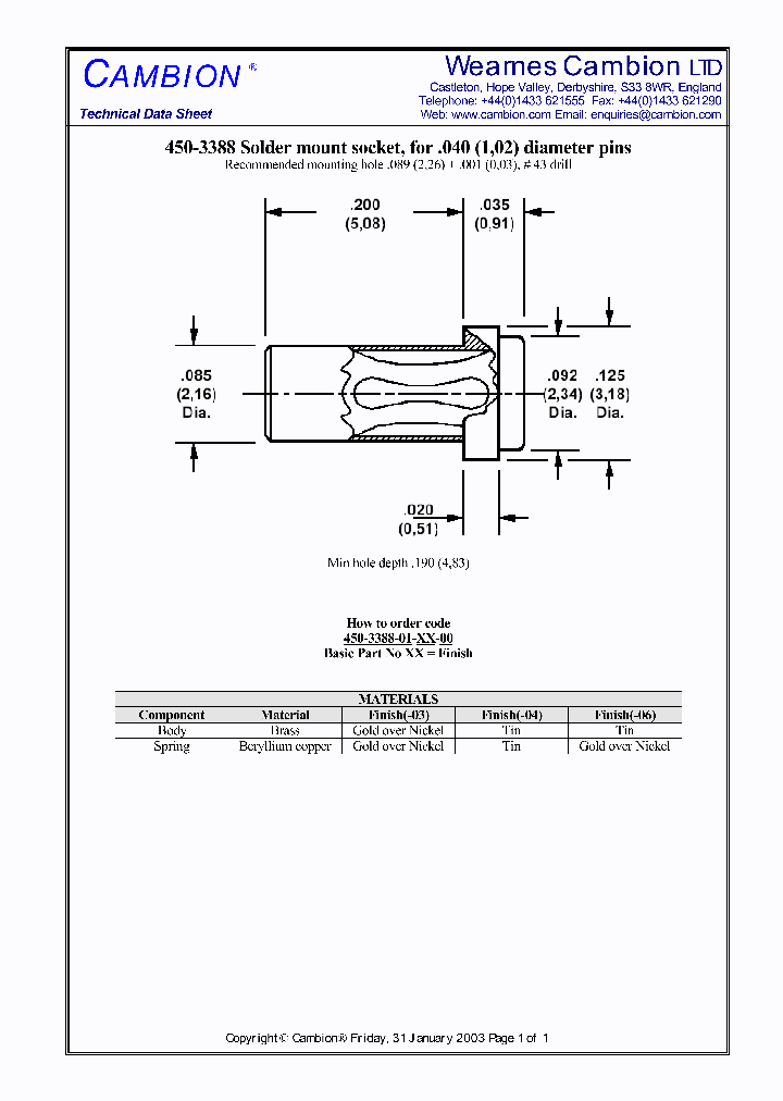 450-3388_5464984.PDF Datasheet