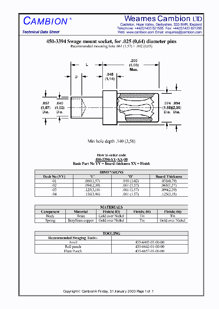 450-3394_5464986.PDF Datasheet