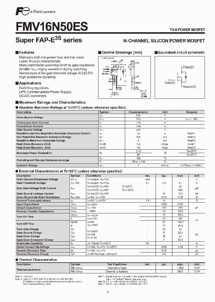 FMV16N50ES_5470995.PDF Datasheet