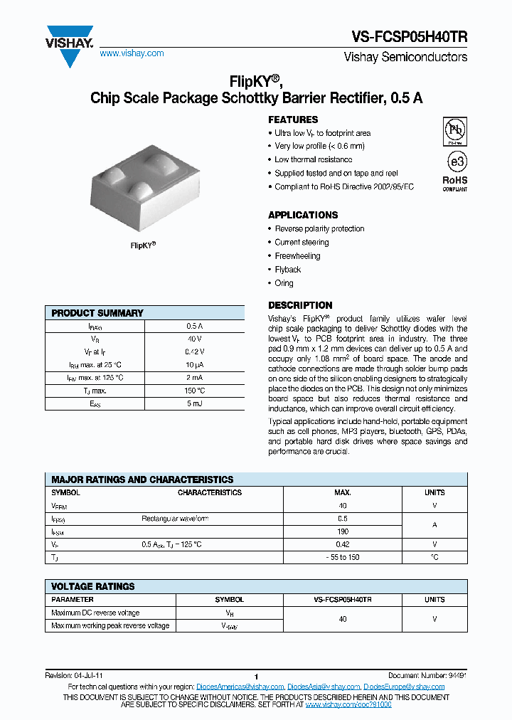 FCSP05H40TR_5472017.PDF Datasheet