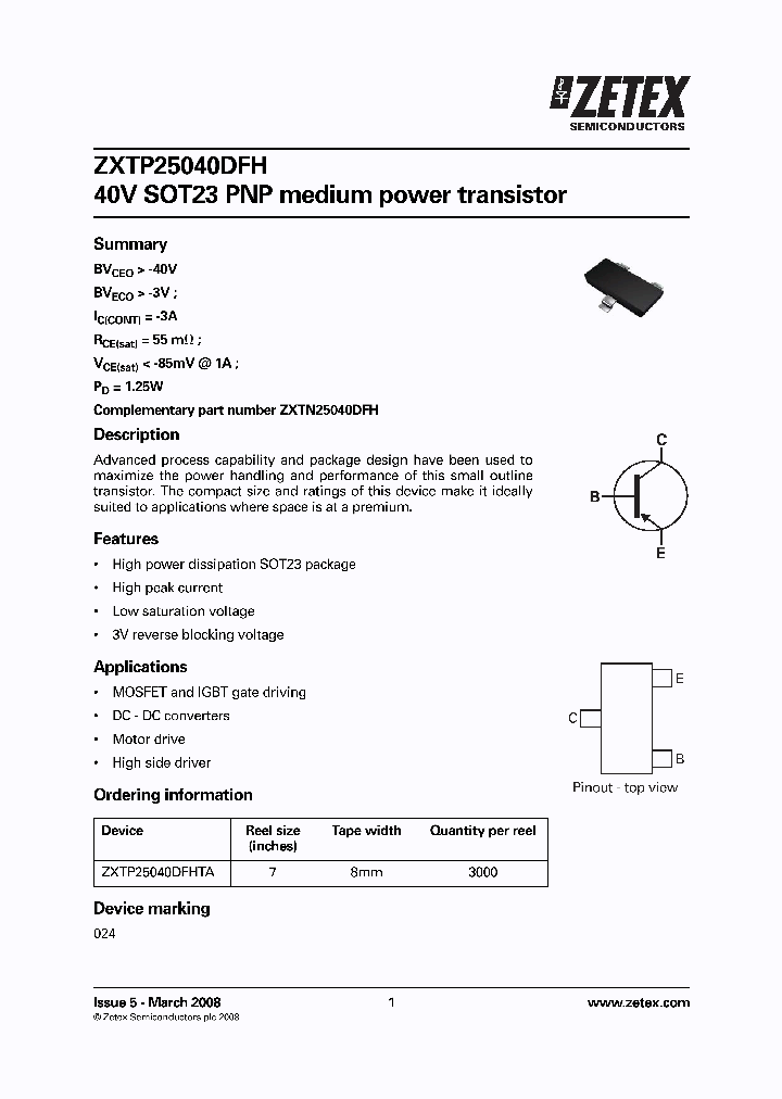 ZXTP25040DFH_5472855.PDF Datasheet