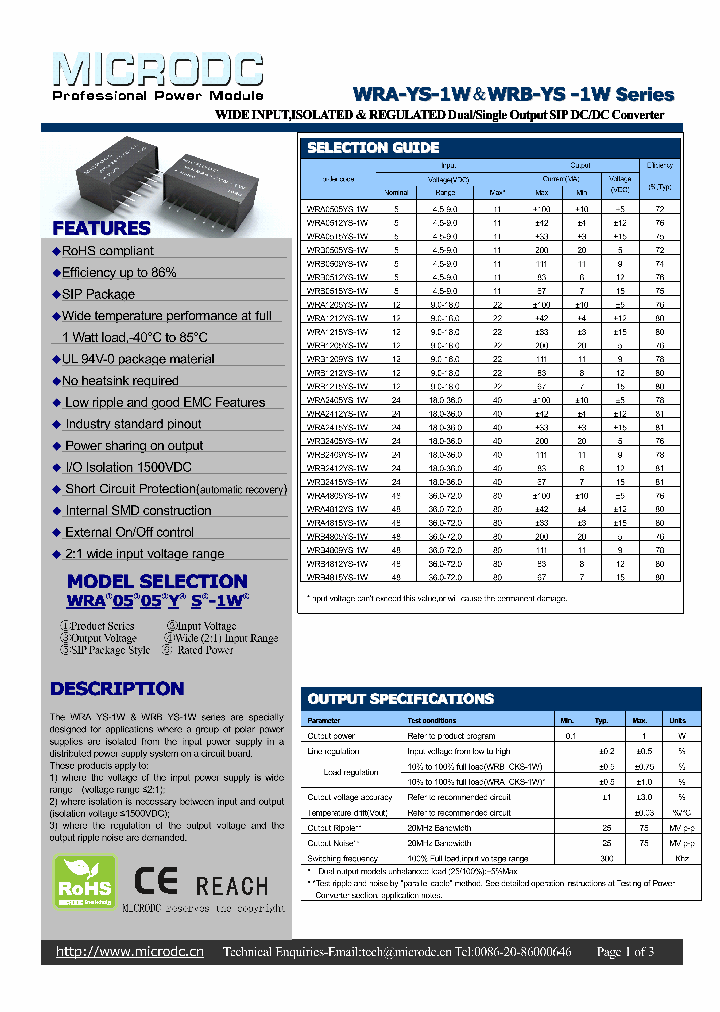 WRA0512YS-1W_5475799.PDF Datasheet