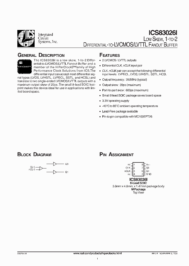 ICS83026AMILFT_5476276.PDF Datasheet