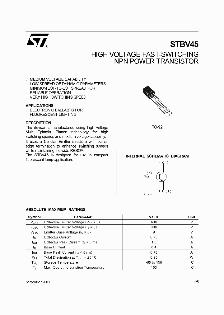 STBV45_5483181.PDF Datasheet