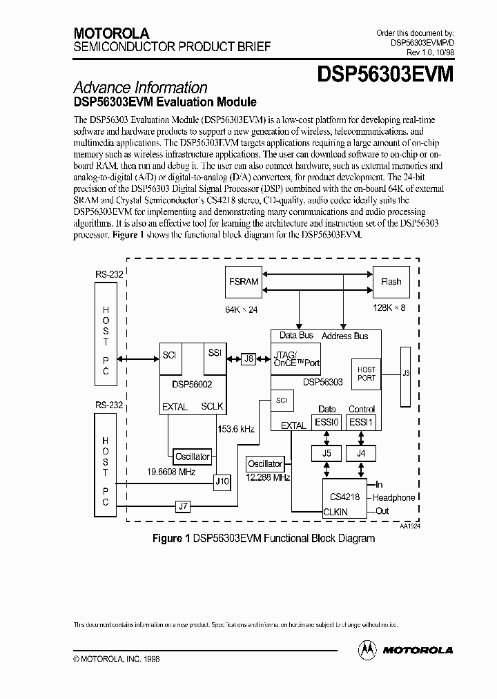 DSP56303EVMP_5486205.PDF Datasheet