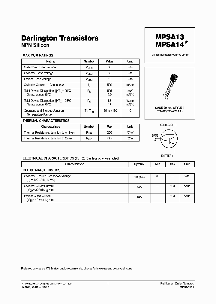 MPSA13RLRA_5488926.PDF Datasheet
