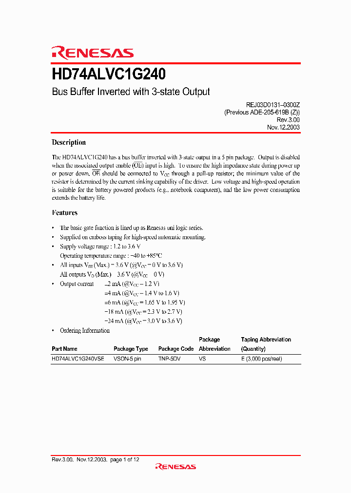 HD74ALVC1G240_5492856.PDF Datasheet