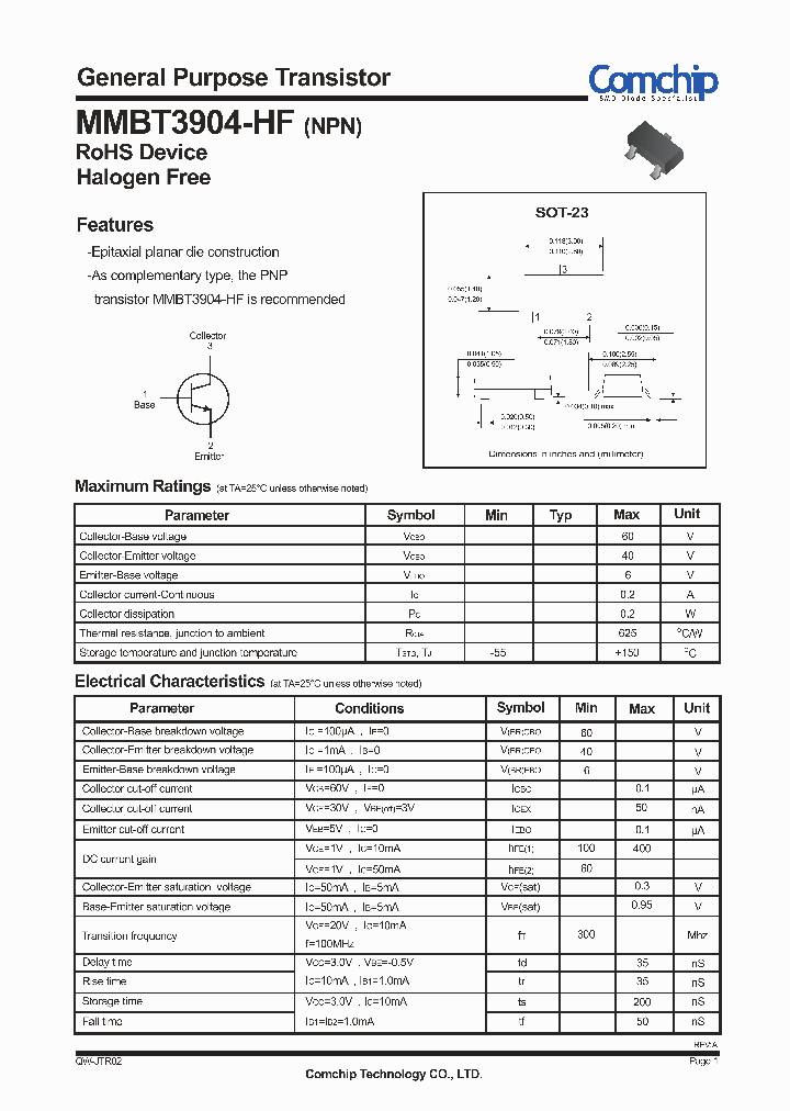 MMBT3904-HF12_5493974.PDF Datasheet
