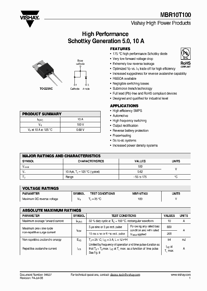 MBR10T100_5497056.PDF Datasheet